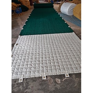 Mat Cricket Pitch Mat Green Canvas Fixed