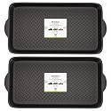 Matace 2 Pack Rubber Small Boot Tray for Entryway,Boot Mat,Shoe Tray,Shoe Mat for Indoor and Outdoor Use, 27.95"x 15.74" (Pack of 2)