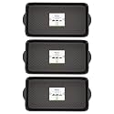 Matace 3 Pack Rubber Small Boot Tray for Entryway,Boot Mat,Shoe Tray,Shoe Mat for Indoor and Outdoor Use, 27.95"x 15.74" (Pack of 3)