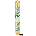 Matashi Mezuzah for Door with Scroll, Multicolor Hand Painted Enamel