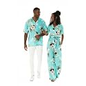 Matchable Couple Hawaiian Shirt or Jumpsuit Signature Prints Pineapple
