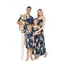 Matchable Family Hawaiian Luau Men Women Girl Boy Clothes in Pineapple Garden Navy