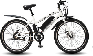 matelco fea unisex white 26 inches 27 gear lithium-ion li-ion electric cycle
