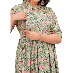 Maternity Feeding Anarkali Kurti Dress for Women
