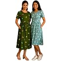 Maternity Feeding Maxi Dress with Pockets Green
