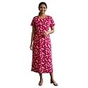 Maternity Feeding Maxi Dress with Pockets Green