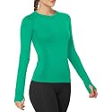 MathCat Seamless Long Sleeve Workout Tops with Thumb Holes