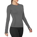 MathCat Seamless Long Sleeve Workout Tops with Thumb Holes