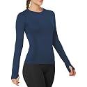 MathCat Seamless Long Sleeve Workout Tops with Thumb Holes