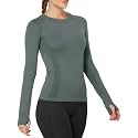 MathCat Seamless Long Sleeve Workout Tops with Thumb Holes
