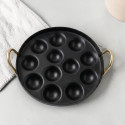 MATHI TRADERS Iron Appam Pan with Brass
