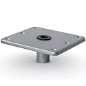 MATINA Boat Seat Base, 7" x 7" Aluminum Boat Seat Pedestal & Base with 3/4" Pin Post Socket, Heavy Duty Boat Accessories for Boat Seat Post & Boat Seat Mount to Install Boat Seats