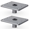 MATINA Boat Seat Base, 7" x 7" Aluminum Boat Seat Pedestal & Base with 3/4" Pin Post Socket, Heavy Duty Boat Accessories for Boat Seat Post & Boat Seat Mount to Install Boat Seats