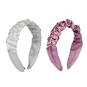 Hand Crafted Satin Silk Frill Hair Bands Beautiful Colors, Sturdy Material With Soft Fabric Headband, Strong And Durable Metal Band Inside Support - Multicolor Combo