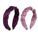 Hand Crafted Satin Silk Frill Hair Bands Beautiful Colors, Sturdy Material With Soft Fabric Headband, Strong And Durable Metal Band Inside Support - Multicolor Combo