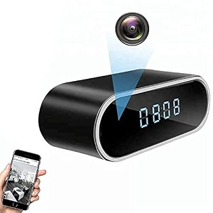 matlogix spy 4k wifi camera digital table clock hidden wireless indoor hd 1080p video audio recording night vision watch live view in smartphone app for home security camera