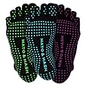 Mato &amp; Hash 5-Toe Exercise Barefoot Feel Yoga Socks With Full Grip