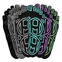 Mato &amp; Hash 5-Toe Exercise Barefoot Feel Yoga Socks With Full Grip
