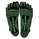 Mato &amp; Hash 5-Toe Exercise Barefoot Feel Yoga Socks With Full Grip