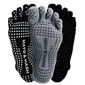 Mato &amp; Hash 5-Toe Exercise Barefoot Feel Yoga Socks With Full Grip