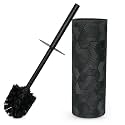 Matte Black Geo Design Resin Toilet Bowl