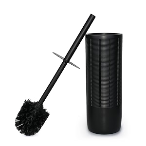 Matte Black Ribbed Design Resin Toilet Bowl