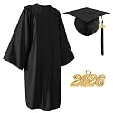 Matte Graduation Cap and Gown Set 2026 for High School and College