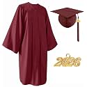 Matte Graduation Cap and Gown Set 2026 for High School and College