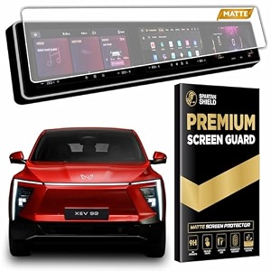 spartan shield matte screen guard for new mahindra xev 9e  full touchscreen display protector  anti fingerprint  scratch resistant  xev9e car 9h accessory 2025 not tempered glass