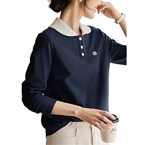Matty Women s Polo T-ShirtLong Sleeve Casual
