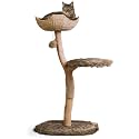 Mau - Modern Wood Cat Tree Tower with Scratching Post, Aesthetic Cat Condo
