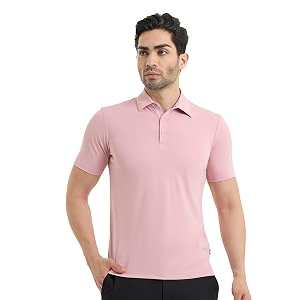 Mauve Mens Smart Stretch Polo Comfortable