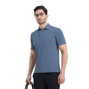 Mauve Mens Smart Stretch Polo Comfortable