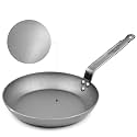 Mauviel M'Steel Black Carbon Natural Nonstick Frying Pan With Iron Handle, 11-in, Suitable For All Cooking Surfaces, Made in France