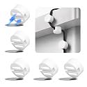 Maveek Magnetic Cable Clips White, Cord Organizer Magnet Silicone Cord Management Charging Cable Holder for Metal Desk, File Cabinet, Home and Office, with Extra Adhesive Plates (5 Piece, Large Size)