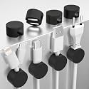 Maveek Magnetic Cord Organizer, 8 Pcs Cable Holders for Large Cords, Black