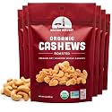 Mavuno Harvest Organic Roasted Cashews | Unsalted Whole Cashews | Dry Roasted Cashew Nuts | Vegan, Low Sodium, Non GMO Healthy Snacks for Kids &amp; Adults | Office Friendly Work Snack | 4 Ounce, 6 Pack