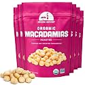 Mavuno Harvest Organic Roasted Macadamia Nuts | Dry Roasted Whole Macadamia Nuts | Vegan, Non GMO Healthy Snacks for Kids and Adults | Office Friendly Work Snack | 4 Ounce, Pack of 6