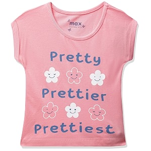 Max Baby-Girls Animal Print Regular Fit Tshirt