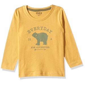 Max Boys Solid Regular Fit Tshirt