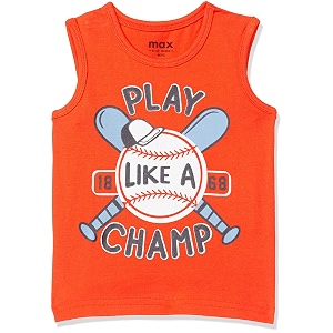 Max Boys Printed Crew Neck T-Shirt