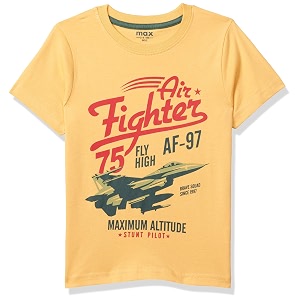 Max Boys Printed Crew Neck T-Shirt