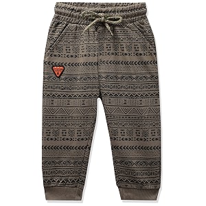 max boys printed drawstring waist joggers