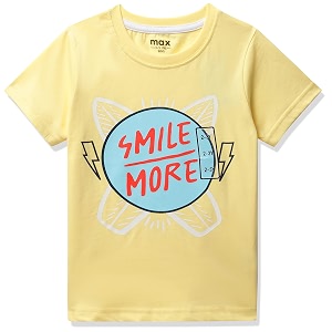Max Boys Typographic Print Crew Neck T-Shirt