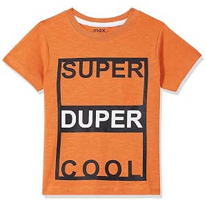 Max Boys Typographic Print Crew Neck T-Shirt