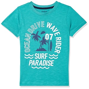 Max Boys Typographic Print Crew Neck T-Shirt