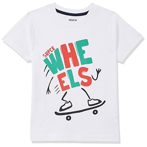 Max Boys Typographic Print Crew Neck T-Shirt