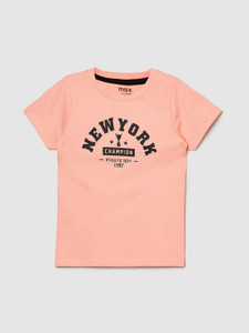 MAX Boys Typography Printed Pure Cotton Regular