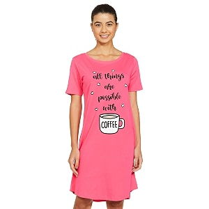 max women39s cotton mid thigh length chemise regular nightdress