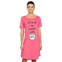 Max Women's Cotton Mid Thigh Length Chemise Regular Nightdress